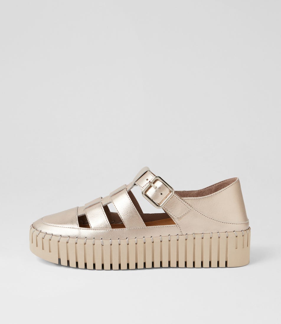 Baytown Platino Almond Leather Sneakers