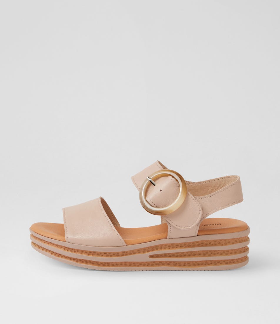 Cubbie Nude Leather Sandals