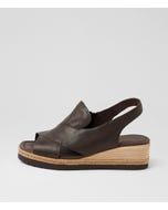 Illiet Choc Leather Wedges
