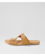 Jenergy Dark Tan Leather Slides