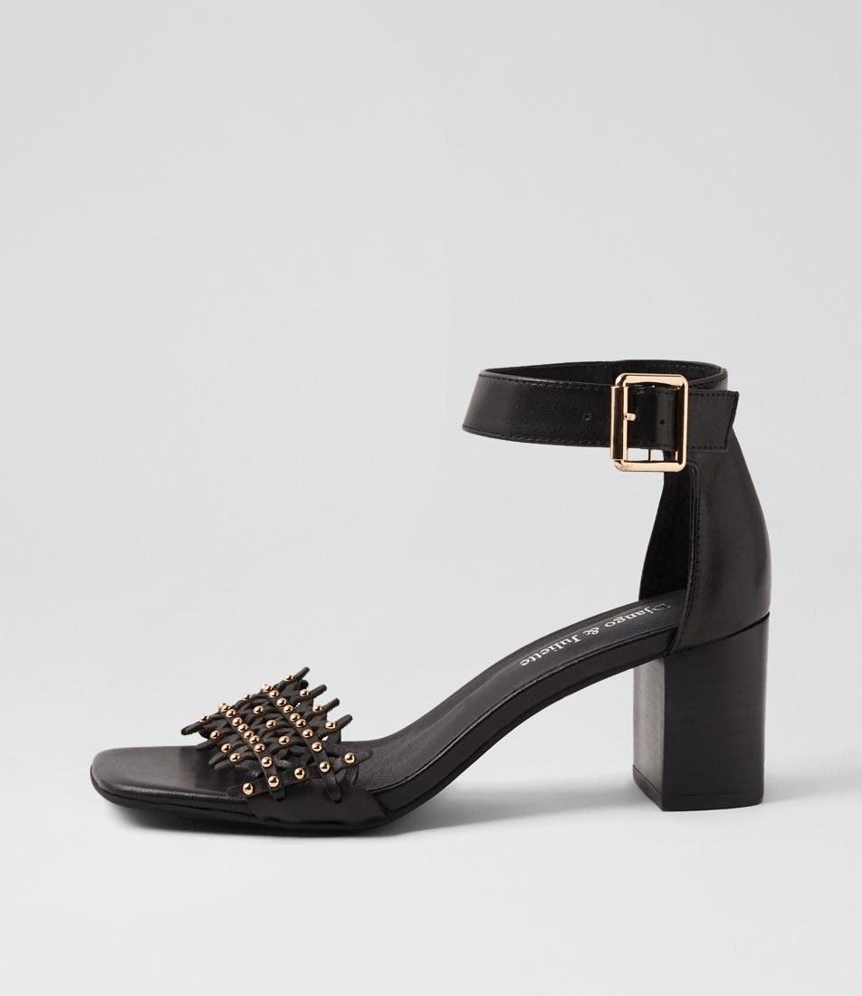 Jonass Black Leather Sandals
