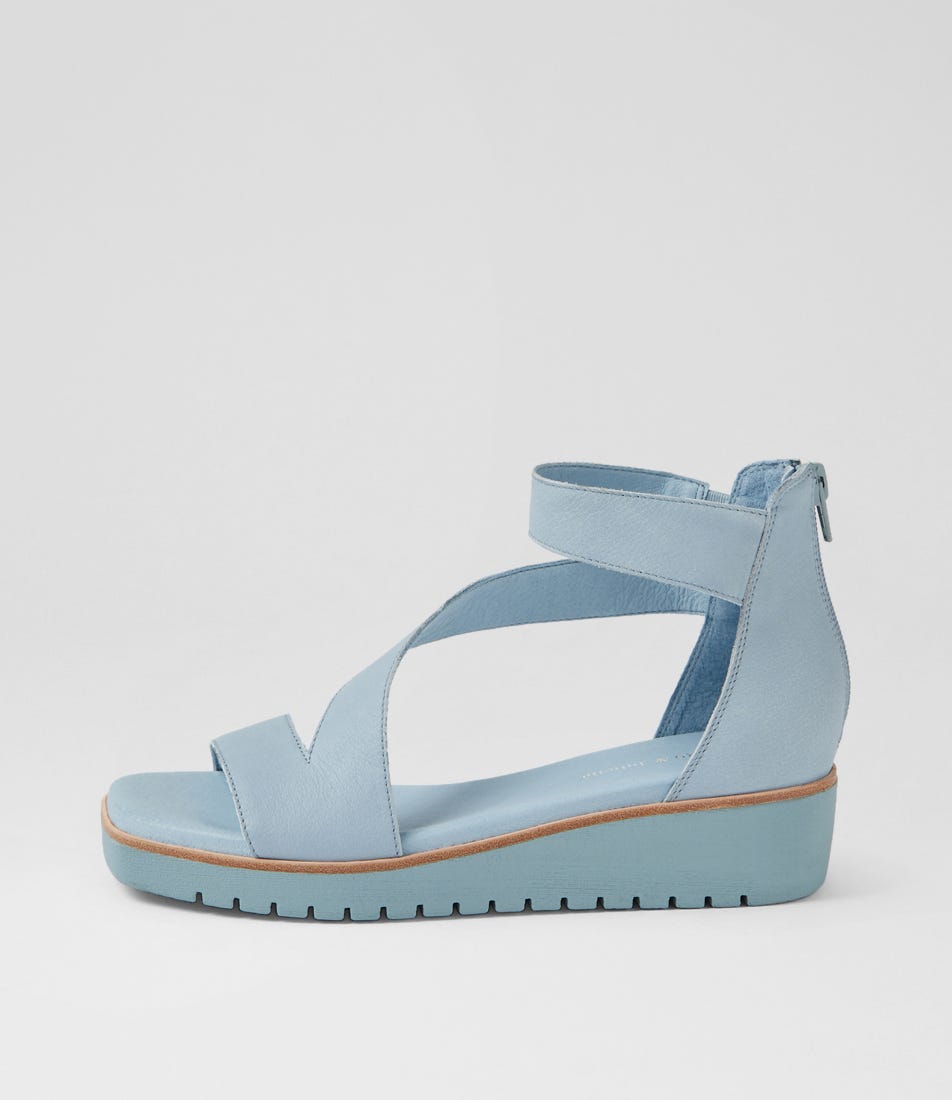 Kendrik Light Denim Leather Sandals