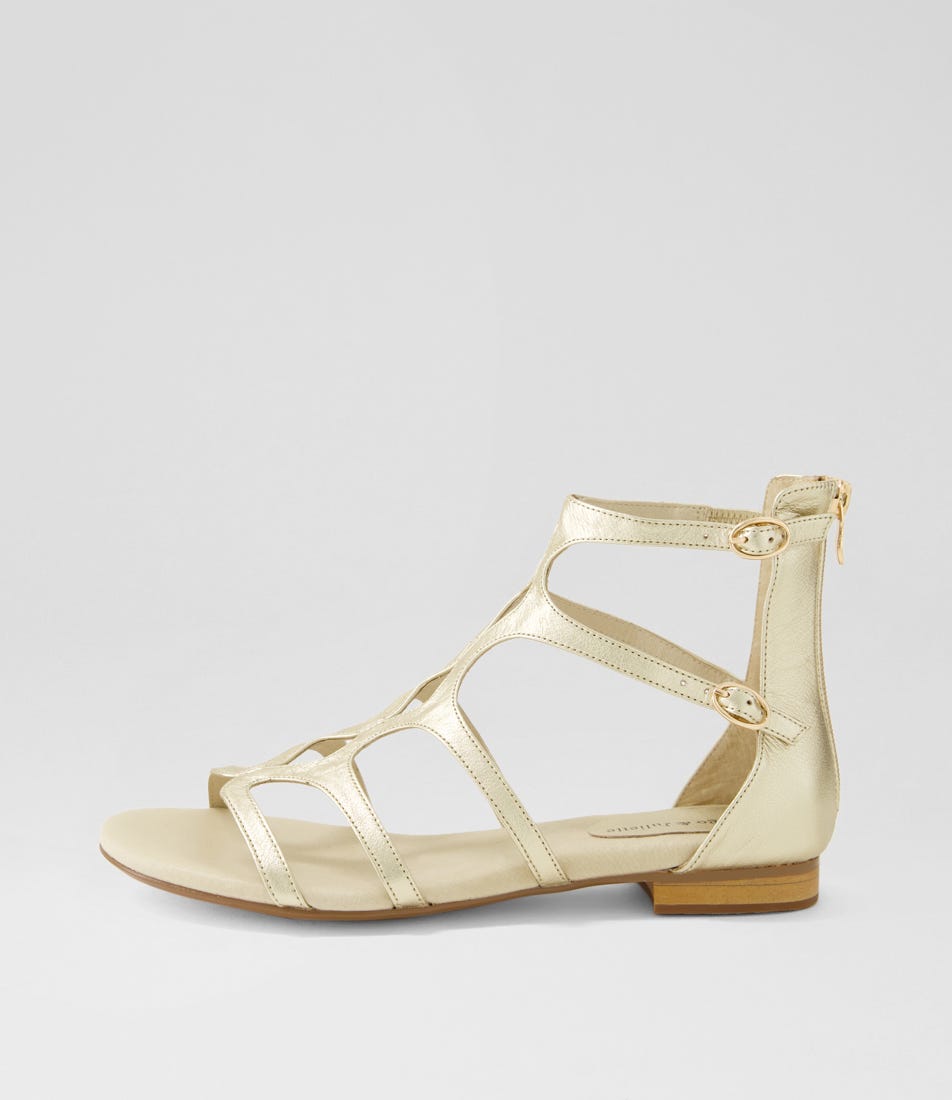 Panya Pale Gold Leather Sandals