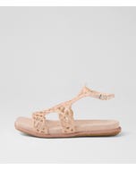 Yasha Nude Suede Jewels Sandals
