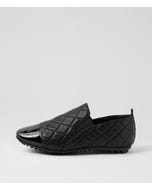 Brandt Black Patent Leather Flat Shoes