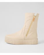 Bluma Vanilla Leather Ankle Boots