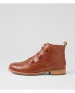 Chillsy New Cognac Leather Ankle Boots