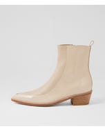 Dentan Vanilla Patent Leather Ankle Boots
