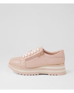 Eammes Rose Milk Leather Lace Up Flats
