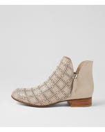 Feray Vanilla Leather Ankle Boots