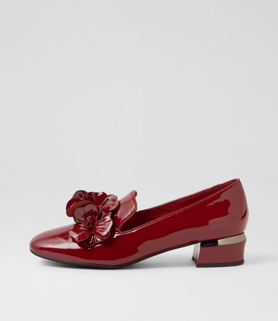 Ghana Dark Red Patent Leather Heels