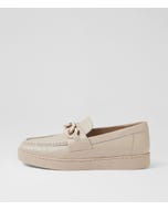 Jumpi Taupe Leather Loafers