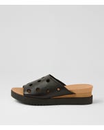 Augusts Black Leather Sandals