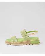 Cadette Apple Gold Fabric Sandals
