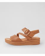 Charleen Dark Tan Leather Sandals