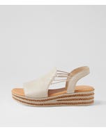 Cobra Almond Leather Sandals