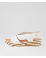 Christa White Leather Sandals
