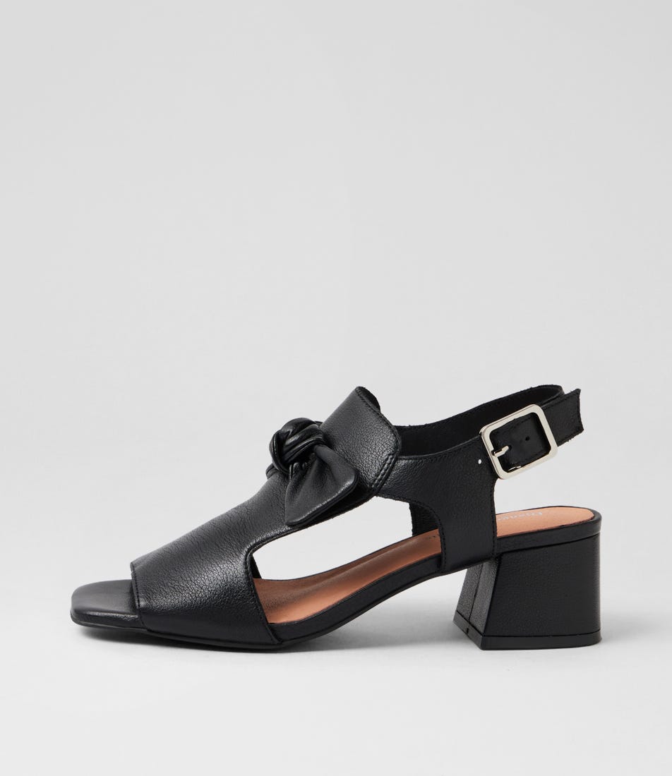 Felia Black Leather Sandals