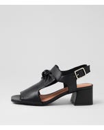 Felia Black Leather Sandals
