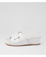 Feenix White Leather Sandals