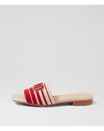 Goggie Red Vanilla Fabric Sandals