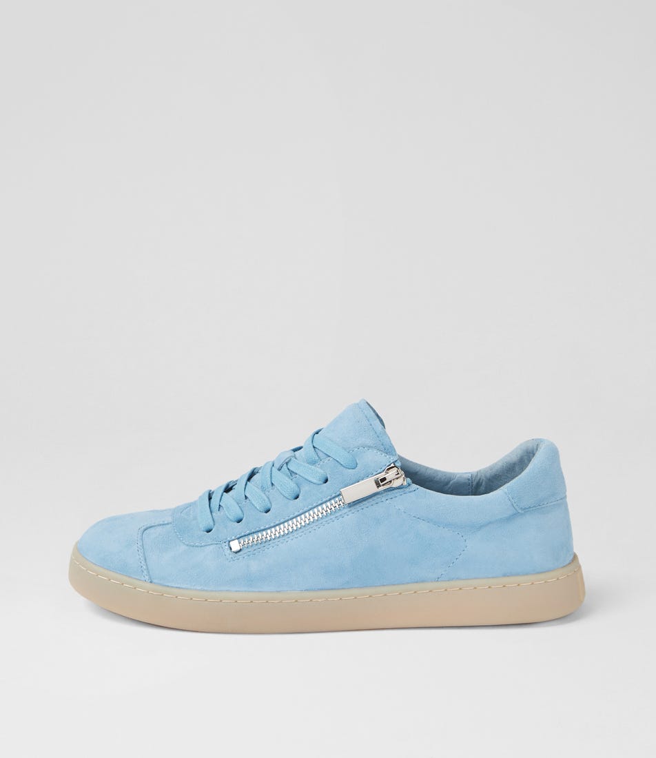Hina Denim Beige Suede Sneakers