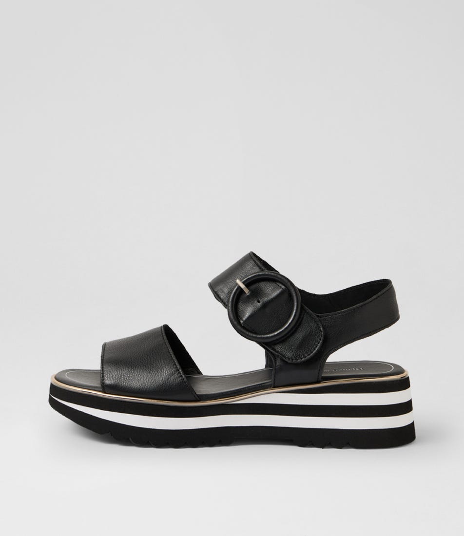 Harlows Black Leather Sandals