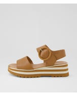 Harlows Dark Tan Leather Sandals