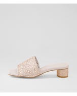 Heda Nude Multi Suede Sandals