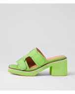 Jesses Light Lime Leather Sandals