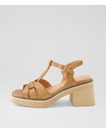 Jerseys Tan Leather Sandals