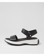 Kela Black Leather Sandals