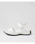 Kela White Leather Sandals