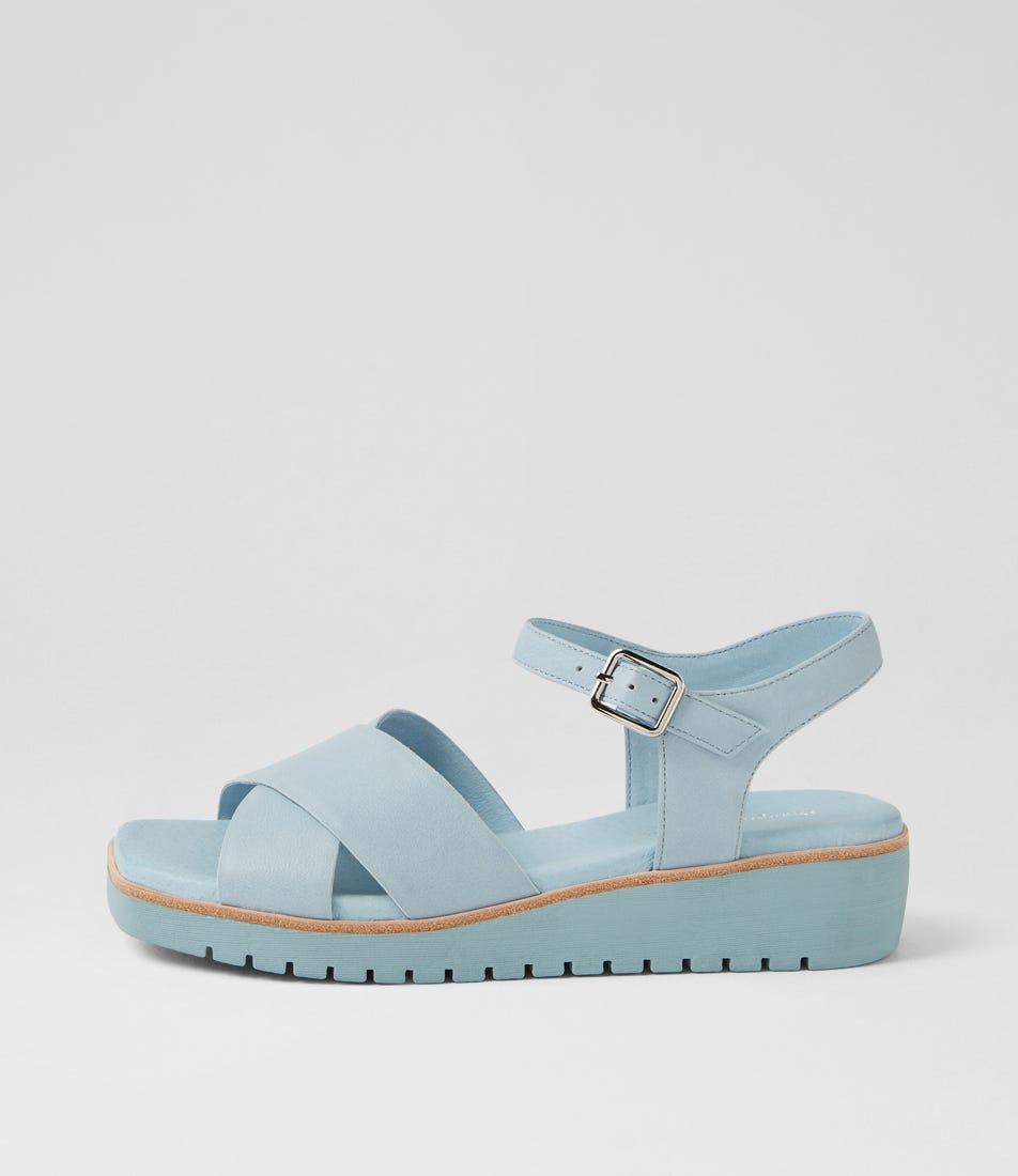 Kantisia Denim Light Denim Leather Sandals