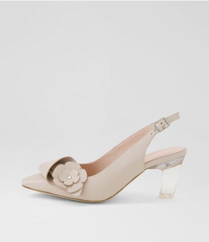 Kathi Nude Leather Heels