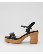 Kellow Black Natural Leather Sandals