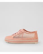 Maysie Light Pink Suede Mesh Lace Up Sneakers