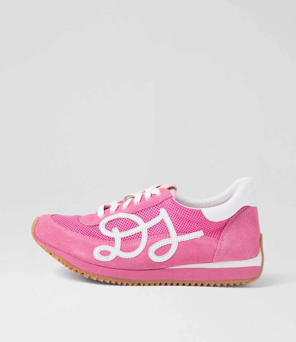 Marelle Pink White Leather Sneakers