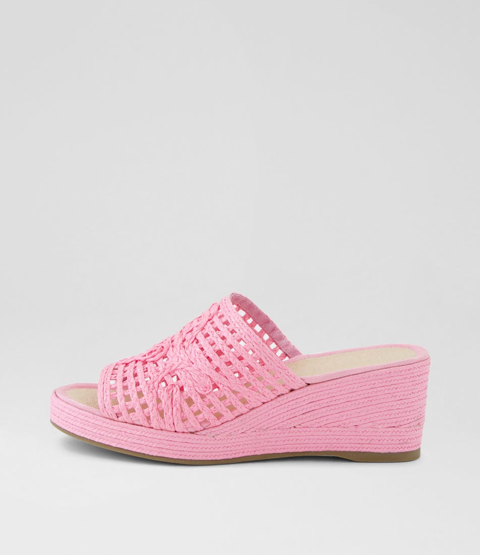 Mays Pink Fabric Sandals