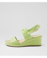 Maric Lime Fabric Sandals