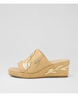 Montana Natural Gold Fabric Sandals