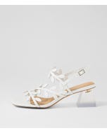 Morine White Leather Sandals