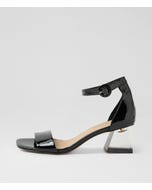 Mirabel Black Patent Leather Sandals