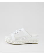 Maija White Leather Sandals