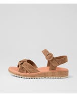 Ohiosy Light Choc Almond Suede Sandals