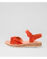Ohiosy Orange White Suede Sandals