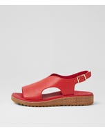 Olingos Red Leather Sandals
