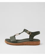Onights Olive Leather Sandals