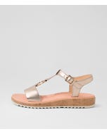 Onights Champagne Almond Leather Sandals