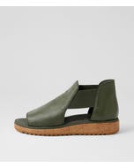 Oddat Olive Gum Leather Sandals